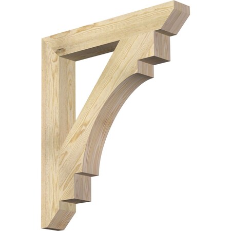 Ekena Millwork Merced Slat Rough Sawn Bracket, Douglas Fir, 4"W x 28"D x 32"H BKT04X28X32MRC06RDF